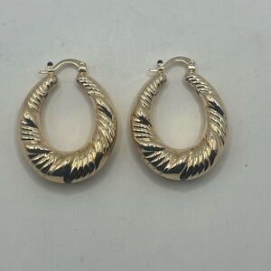 Gold plated Gold Hoop Earrings